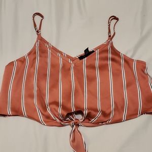 RUST ORANGE W BLACK & WHITE LINING